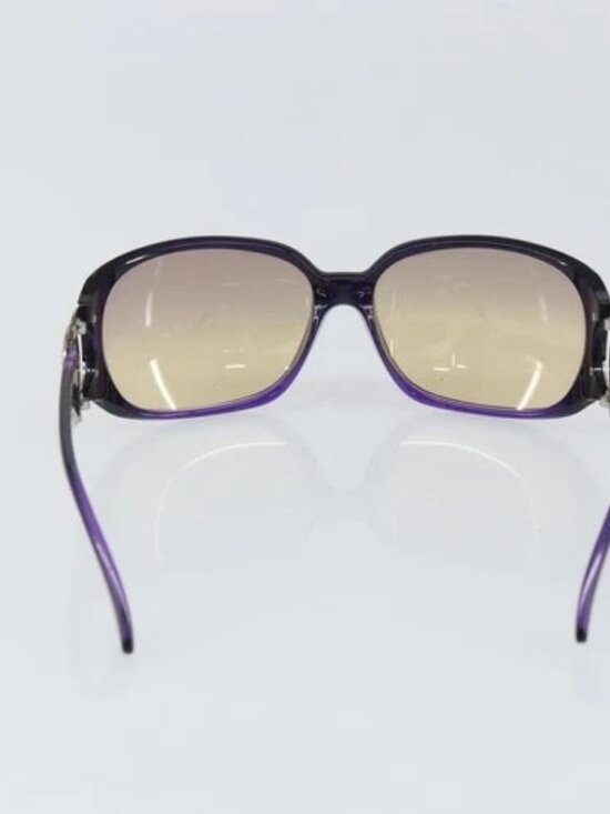 CHANEL Sunglasses plastic Purple CC Auth SW2002 main image 9